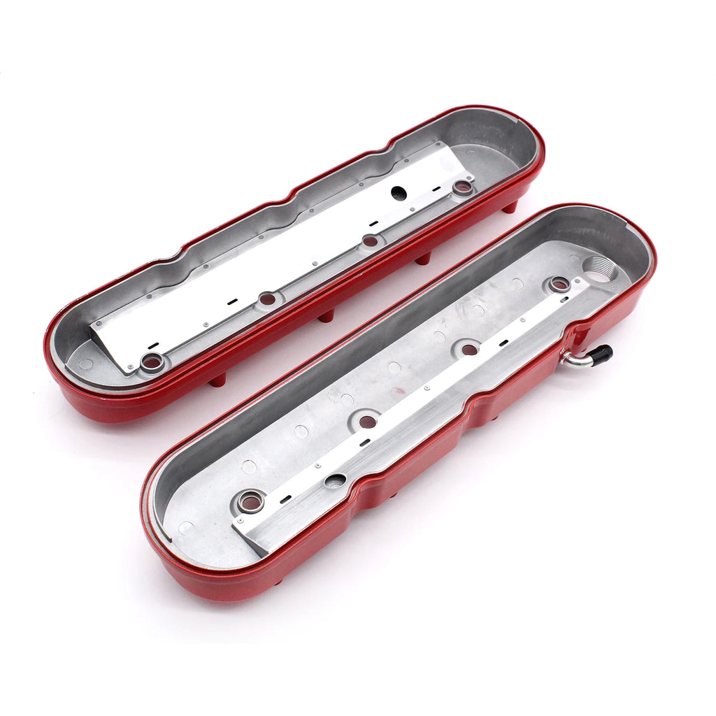 2Pcs 241-113 Aluminum Gloss Red Tall LS Valve Covers For Chevy LS1 LS2 LS3 LS6 LS7 Engines Valve Covers Accessories