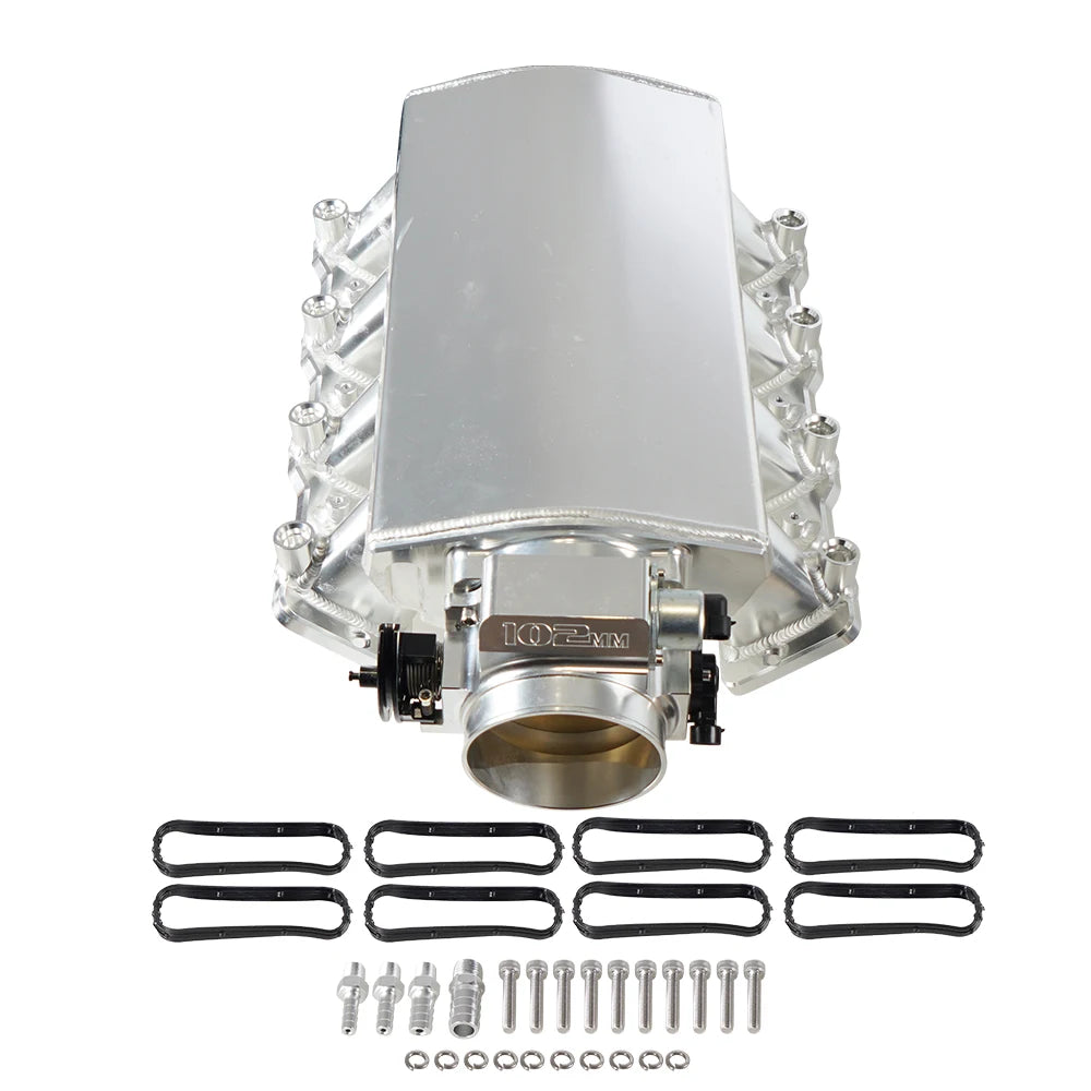 Hot Sale 102MM Aluminum Low LS3 L92 L99 LSA Intake Manifold 6.2L Black Silver with Throttle Body with Fuel Rails